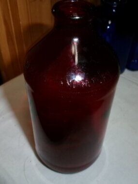 Vtg Schlitz beer antique anchor hocking red bottle rare vtg good shape